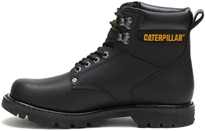 CAT Men's Second Shift Soft Toe Work Boot - Slip Resistant, Steel Shank, Full Grain Leather