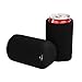 E-Living 330ML (12 OZ) Collapsible Neoprene Can/Beer/Bottle/Beverage Cooler/Coolie/Cover/Insulator/Holder/Huggie/Sleeve for Cola/Beer/Soda - 6 Pack (Black)