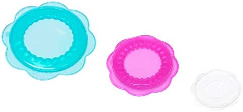 OVERMATT Set 3 Copricalici In Silicone Multicolore Per Ciotole E Barattoli - Lavabili E Riutilizzabili - Diametri 6.2, 9.5, 12.4 Cm
