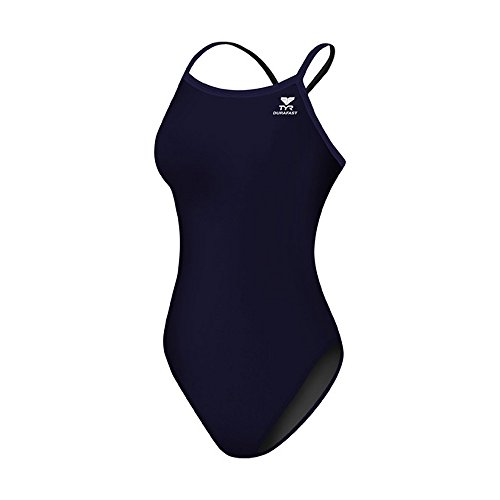 TYR SPORT Women's Durafast Crosscutfit Swimsuit (Navy, Size 34)