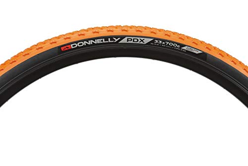 Donnelly Clement Cycling Cycling PDX Tubeless Tire | Mountain Road Bike Bicycle Tires | Racing Wheel Rim Cyclocross Commuter Touring | Size: 700cm x 32mm (Orange)