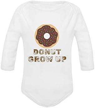Infant Suits Donut Grow Up Organic Cotton Long Sleeve One Piece Suit For Baby From 3 Months To 24 Months