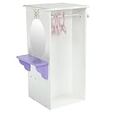Olivia's Little World - Princess Dresser with 3 Hangers (White) | Wooden 18 inch Doll Furniture