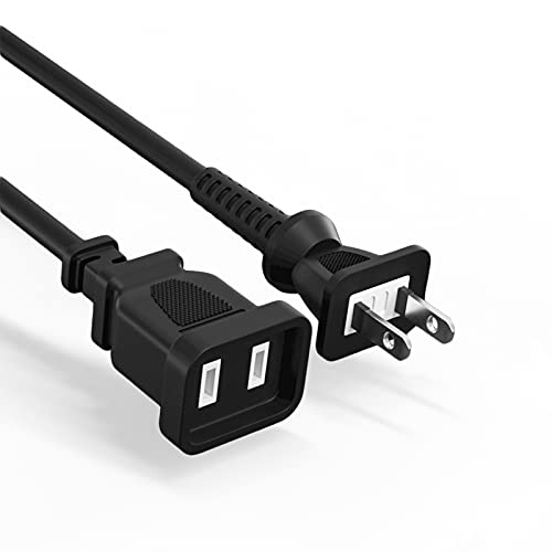 1FT Short Extension Power Cord 2 Prong, BolAAzuL 12" Short Exterior 2/Two Prong Extension Cord
