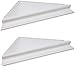 Greenco Corner Shelf, 2-Pack Floating Shelves for Wall, Easy-to-Assemble Wall Mount Corner Shelves for Bedrooms and Living Rooms, 2 Count, White Finish