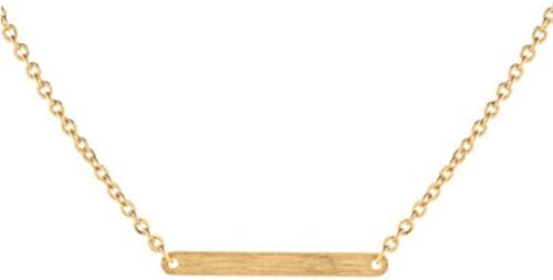 Little Cloud Jewelry Bar Necklace Sideways Bar Necklace Gold Silver (Gold Tone)