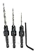 FTG USA 3 Piece #6, 8, 10 Adjustable Wood Countersink Set with Hex Wrench - Tapered Drill Bits