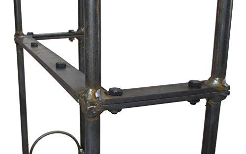 Hirsch Terracotta Rosenbogen Gustav Rund aus Metall stabil, 12mm Vollmaterial mit Edelrost, Rankgitter Breite 140cm Höhe 235cm Tiefe 40cm – Bild 4