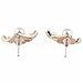 1Pair Women Lovely Crystal Earrings Pearl Ear Stud Front and Back Earbob