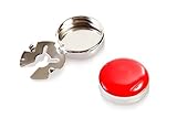 Red & Silver Button Covers - The Fun Accessory for Regular Shirts