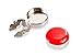 Red & Silver Button Covers - The Fun Accessory for Regular Shirts