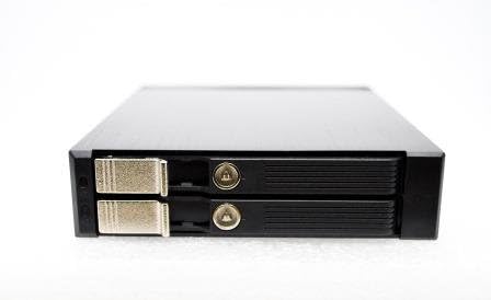 EZDIY Dual Bay 2.5 to 3.5 Bay 6G SATA SSD/HDD Trayless Hot-swap Dock / Mobile Rack For 3.5 Drive Bay Left Open Version