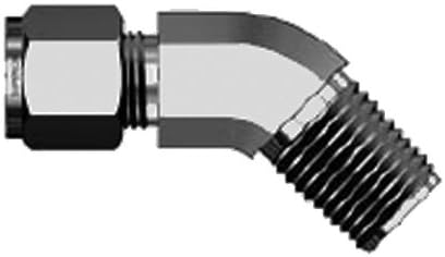 Duolok 316SS Male 45 Elbow 1/4'' Tube x 1/4'' NPT (Swaglok PN: SS-400-5-4; Parker PN: 4MVEL4N-316; Hy-Lok PN: CLMB 4-4N-S316)