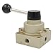 Baomain Rotary lever hand valve HV-02 PT1/4 Air Flow Control 3 Position 4 Way