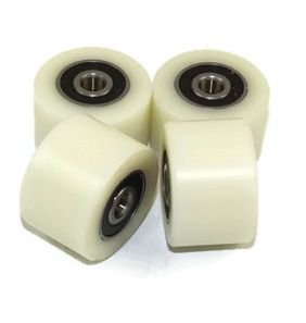 4 Pieces Nylon Polyamide Rollers 30 mm diameter 20 mm wide 6 mm bearing Precisely Machined - UK Inventory (30-20-6)