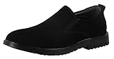 iLoveSIA Men's Suede Leather Casual Slip-ons Walking Loafer Shoe Black US 11.5