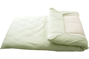 EMOOR Fitted Sheet for Japanese Futon Mattress PRESSO Twin/Twin-Long Made in Japan 100% Cotton (Green), Tatami Floor Sleeping Mat Cover