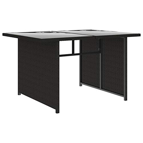 Festnight 10-TLG. Garten-Lounge-Set mit Auflagen Poly Rattan Schwarz Möbel Gartengarnitur Gartenset Gartensofa – Bild 7