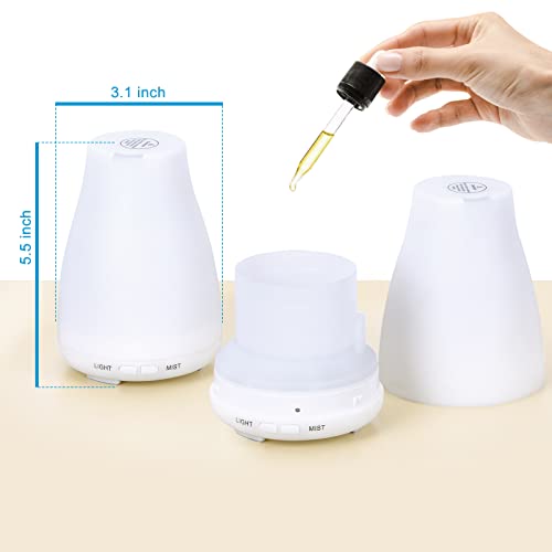 Homeweeks Diffusers, 100ml Colorful Essential Oil Diffuser with