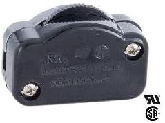 Black Hi-Low Inline Rotary DIMMER Switch, Inline Lamp cord switch