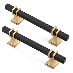 Lepatape 5 Pack 3-3/4inch Black and Gold Cabinet