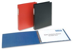 Bantex Ring Binder PVC 4 O-Ring Size 30mm A3 Landscape Blue Ref 126801 [Pack 5]