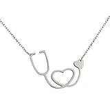 ZUOBAO Medical Nurse or Doctor Stethoscope Heart Necklace