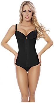 Glorious Shape Waist Training High Back Corset Vest with an internal Latex band fully covered in soft fabric. (XL, Black, 8027)