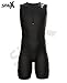 Sparx X Triathlon Suit Men Racing Tri Cycling Skin Suit Bike Swim Run (Black, Medium)