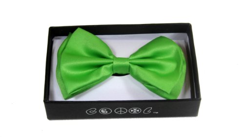 NEW Tuxedo Classic Bowtie Pure Plain Neckwear Adjustable Unisex Bow Tie (Free Standard Shipping with Usa!) (Green)