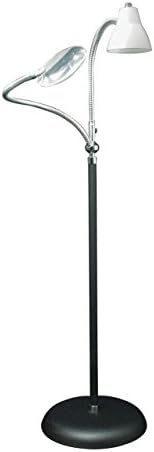2-Arm Combination Floor Lamp and 2x Magnifier
