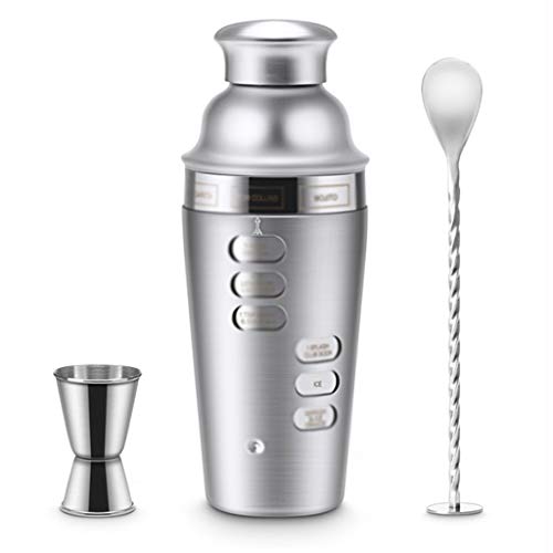 JJZXD Cocktailherstellung Set, Cocktail Shaker Set 750ml Edelstahl Barwerkzeugsatz Bartender Kit, Sieb, Cocktaillöffel