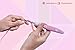 [2nd Gen] Yarn Mania Aiyana Crochet Hooks | Light Up Crochet Hooks with 9 Sizes Interchangeable Aluminum Heads | Ergonomic Curve Shape, Soft Handle and Two Brightness Settings (Light Pink)