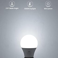 CYLYT A19 LED Light Bulb 60W Equivalent, Daylight