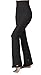 TLC Sport UK Women's Figure Firming Tummy Control Sculpting Compression High Waist Yoga Bootcut Bootleg Pants Black