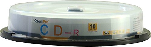 XtremPro CD-R 52X 700MB 80Min CD 10 Pack Blank Discs in Spindle - 11035