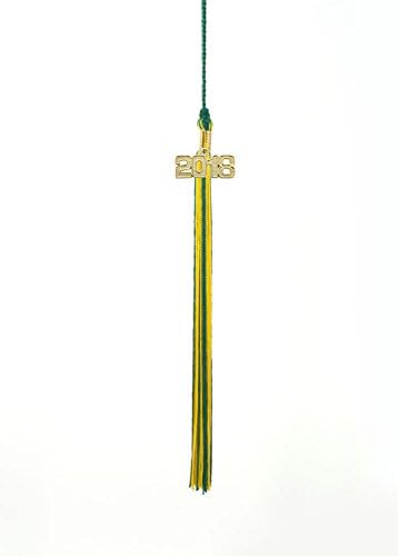 2018 DK GREEN / GOLD GRADUATION TASSEL - TASSEL DEPOT BRAND - MADE IN USA