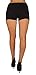 Basic Juniors Booty Shorts Premium Stretch French Terry Moleton with a Gentle Butt Lifting Stitching in Black Size XL