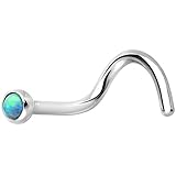 Body Candy Stainless Steel Green Iridescent Nose Screw 18 Gauge