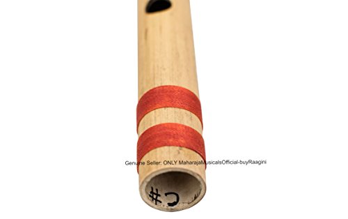 Indian Flute, Concert Quality bansuri, Maharaja Musicals, Scale C Sharp Medium 18.6 Inches, FINEST Indian Bansuri, Bamboo Flute, Hindustani Bamboo Bansuri, Nylon Pipe Bag (US-PDI-CFA) - Thumbnail 4