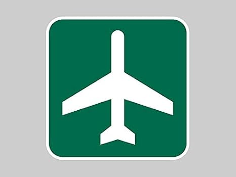 Amazon Co Jp Airport Ahead Reflective Sign 飛行機 空港 標識 ティンサイン 看板 ホーム キッチン