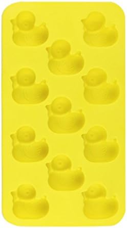 Molyveva Silicone Ice Cube Trays with Animal and Fruit Ice Cubes Molds - Flexible Mini Cocktail Whiskey Ice Cube Mold Storage Containers (Duck)