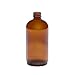 8oz Empty Amber Dark Brown Glass Spray Bottles w/Labels and Caps (2 Pack) - Mist & Stream Trigger Sprayer - Boston Round Heavy Duty Bottle - For Essential Oils, Cleaning, Kitchen