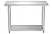 ROCKPOINT Stainless Steel Table for Prep & Work 48x24 Inches, NSF Metal Commercial Kitchen Table with Adjustable Under Shelf and Table Foot for Restaurant, Home and Hotel