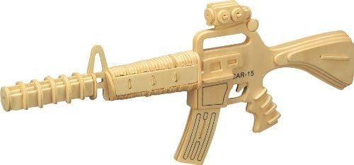 Carbine 15 3d Wooden Puzzle