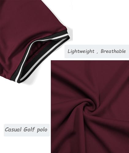 JACKETOWN 3 Pack Men's Short Sleeve Polo Shirts Lightweight Breathable Golf Casual Adult Multipack Tennis Tees