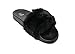 Kali Footwear Women's Flip Flop Faux Fur Soft Slide Flat Slipper Limit (Black, 10)