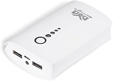 exmight 10050mah External Battery(Panasonic Cells),Compact Portable Power Bank Charger,High Speed Charging with Scratch Proof Shell Backup Pack for iPhone,Samsung Galaxy,iPad,PSP,GPS and More (white)