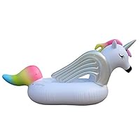 ETSP Big Unicorn Float for Pool Adults 108x56x47 inches Unicorn Ride on Float with Fast Valves Summer Beach Swimming Pool Party Lounge Raft Decorations Toys for Adults