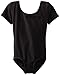 Danskin Big Girls' Short Sleeve Leotard, Black, Intermediate
